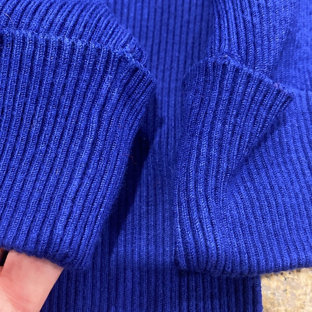 INC International Concepts Blue Short Sleeve Sweater Cuffs With Fun Buttons S - Picture 15 of 17